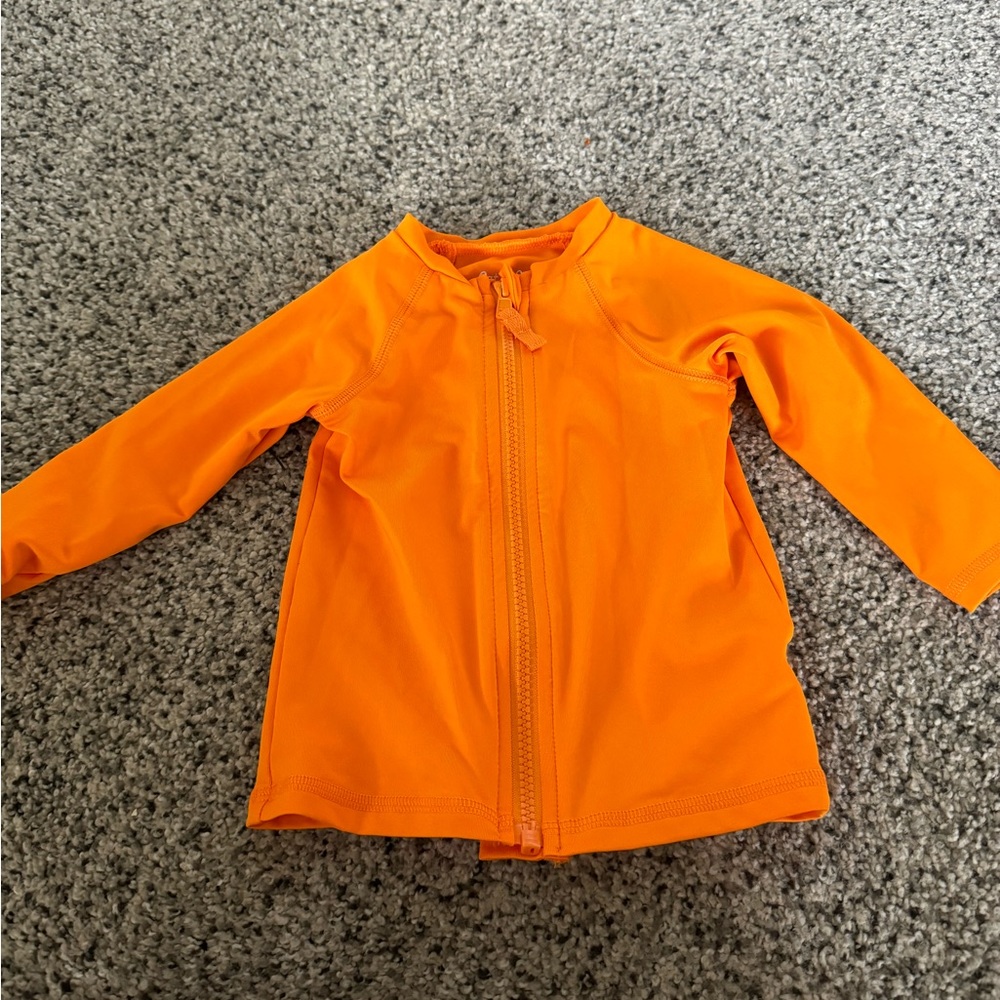 18 Month Cat and Jack Orange Rash Guard